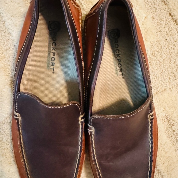 Rockport Two-Tone Brown and Black Loafers - Picture 3 of 10